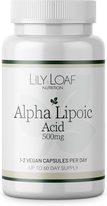 Lily & Loaf Alpha Lipoic Acid 250Mg – 60 Vegan Capsules – Universal Antioxidant For Cellular Support, Energy & Nerve Health – 60 Day Supply – Gluten-Free & Non-Gmo