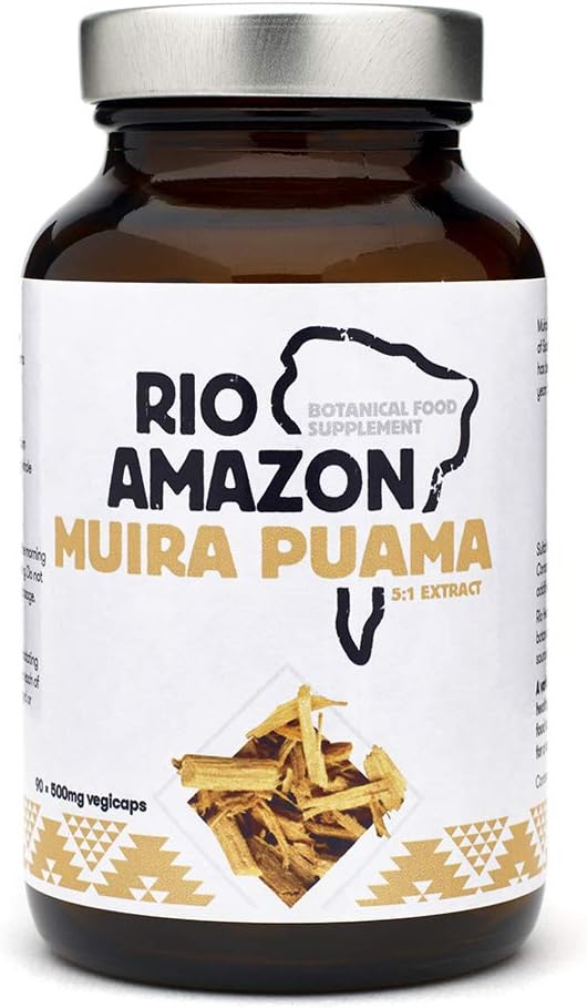 Rio Amazon 500 Mg Muira Puama 5:1 Extract Vegetable Capsules - Pack Of 90