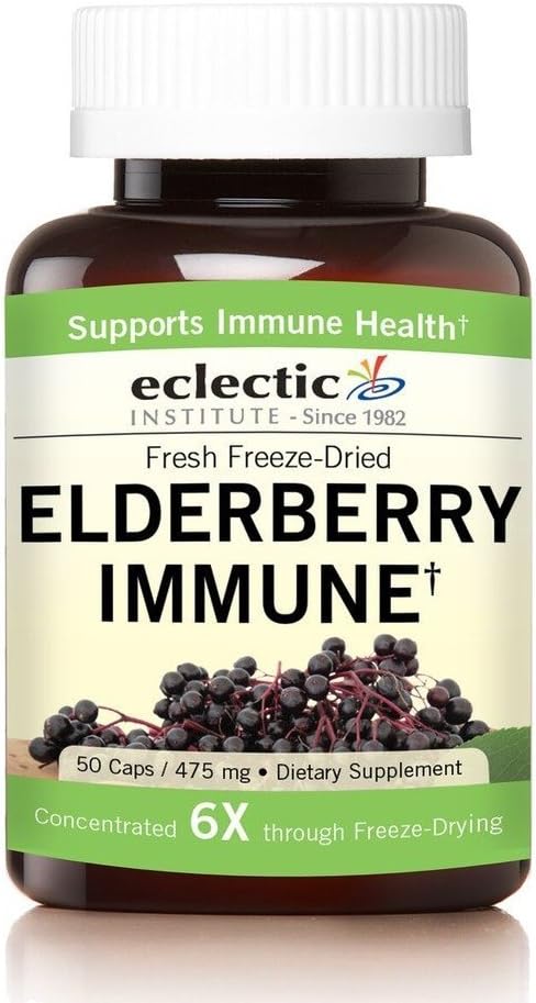 Eclectic Elderberry Immune Freeze Dried Vegetables, Green, 50 Count : Health & Household