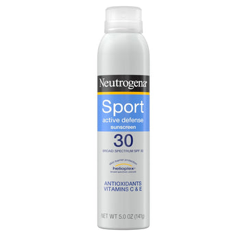 Neutrogena Sport Active Defense SPF 30 Sunscreen Spray, Sweat & Water Resistant Spray Sunscreen with Broad Spectrum UVA/UVB Sun Protection for Sunburn Prevention, Oxybenzone-Free, 5.0 oz