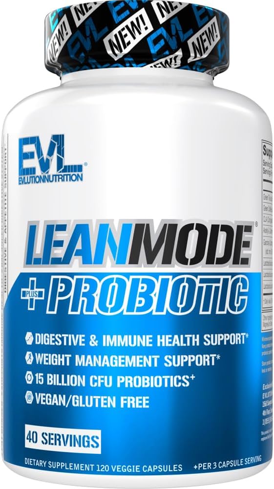 Evlution Nutrition Leanmode + Probiotic, Advanced Probiotic Capsule Supplement, 15 Billion Cfus Per Serving, Digestive Support & Gut Health (40 Servings) : Health & Household