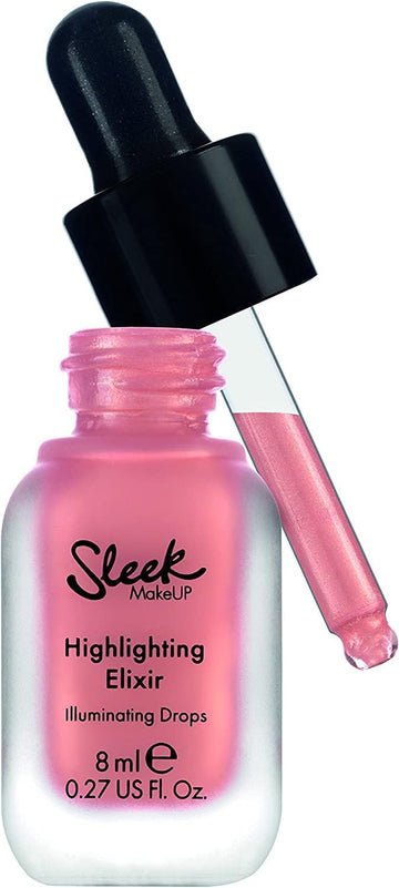 Sleek Makeup Highlighting Elixir, Liquid Highlighter Illuminating Drops For A Radiant Glow, Sun.Lit, 8Ml