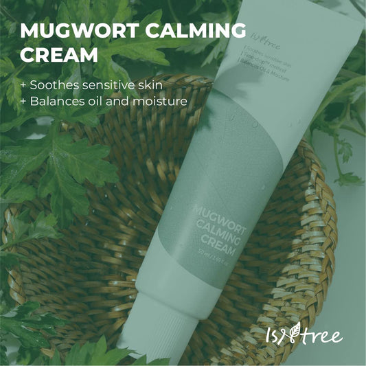 Isntree Mugwort Calming Cream 50Ml 1.69 Fl.Oz | Soothes Ensitive Skin | Balances Oil And Moisture