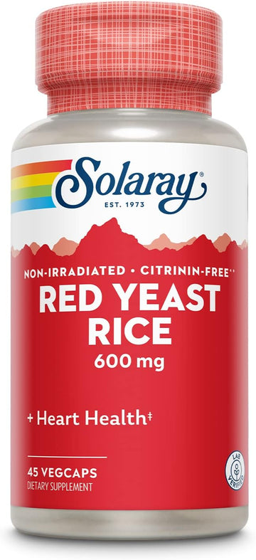 Solaray Red Yeast Rice, 600 Mg, 45 Count