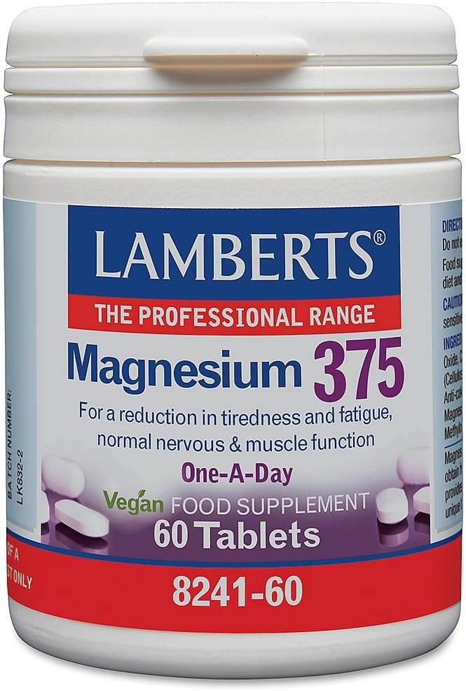 Lamberts Magnesium 375Mg 60 Tablets - High Strength Mineral Supplement