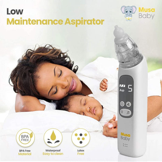 Electric Nasal Aspirator for Babies - Automatic Snot & Mucus Vacuum with Soft Silicone Tip,Gentle Suction for Boogers, Snot and Mucus, Electric Vac Sucking for Babies and Kids, White