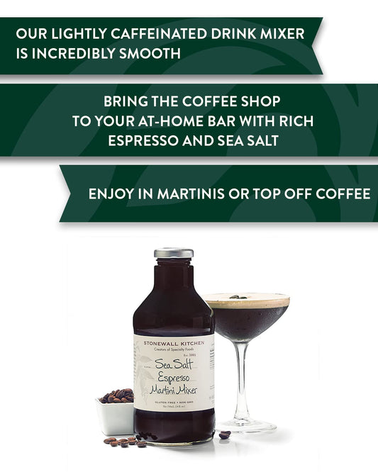 Stonewall Kitchen Sea Salt Espresso Martini Mixer, 24 oz