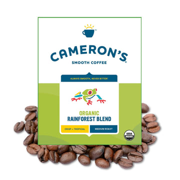 Cameron's Coffee Roasted Whole Bean Coffee, Organic Rainforest Blend, 4 Pound, (Pack of 1)