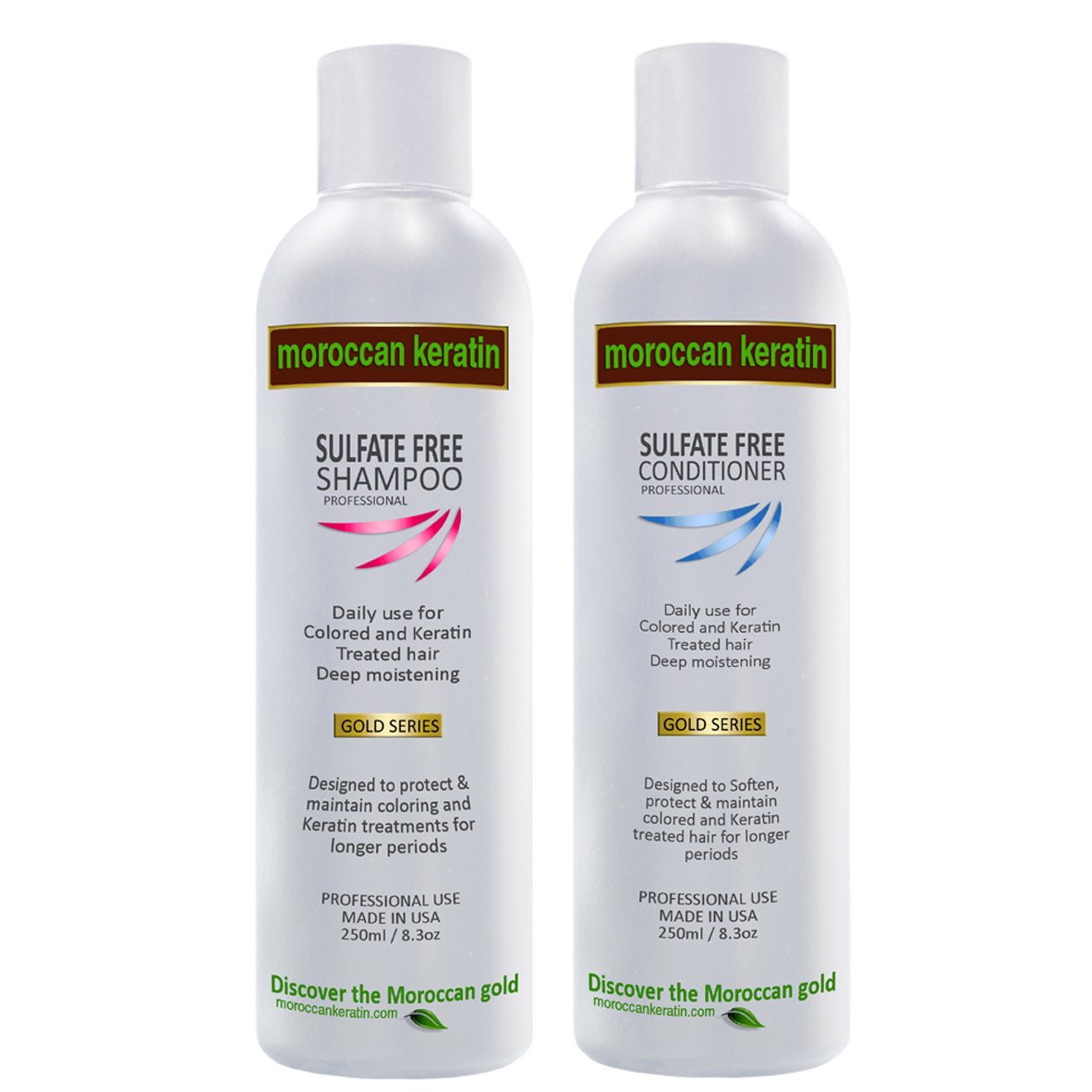 Sulfate Free Shampoo & Conditioner Set Infused With Moroccan Argan Oil