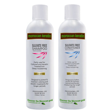 Sulfate Free Shampoo & Conditioner Set Infused With Moroccan Argan Oil