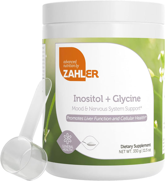 Zahler Inositol & Glycine Supplement Powder - Mood & Nervous System Support Supplements For Women - Hormone Balance & Healthy Ovarian Function - Kosher, Gluten Free, Dairy Free, Soy Free 11.5 Oz