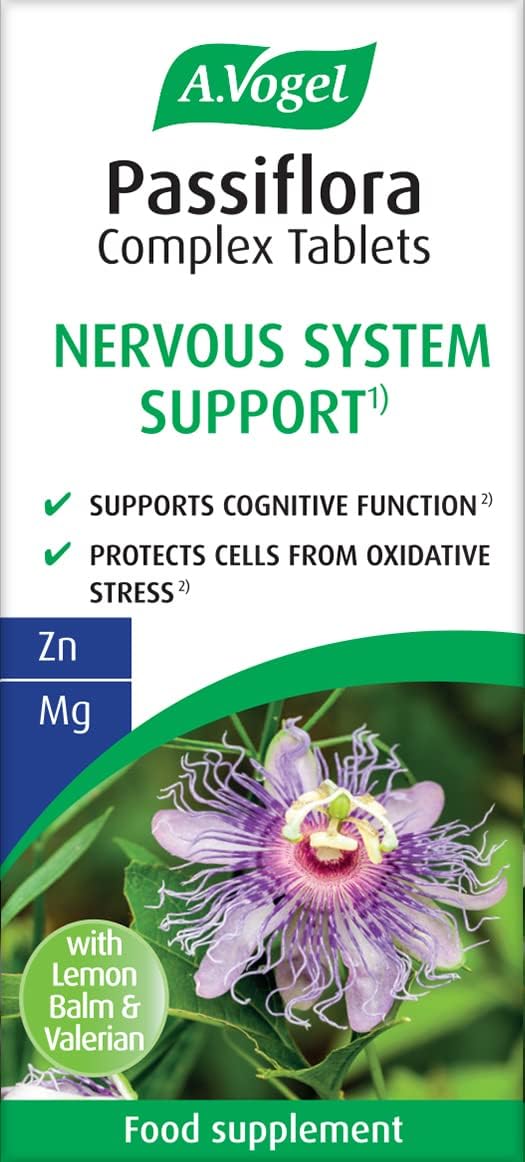 A.Vogel Passiflora Complex 30 Tablets | Supports Relaxation | Extracts Of Passion Flower, Lemon Balm, Magnesium For Nervous System & Zinc To Protect Cells From Oxidative Stress