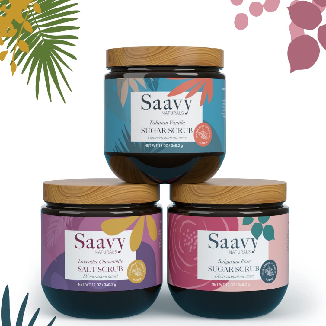 Saavy Naturals Sugar Scrub (Bulgarian Salt) : Beauty & Personal Care