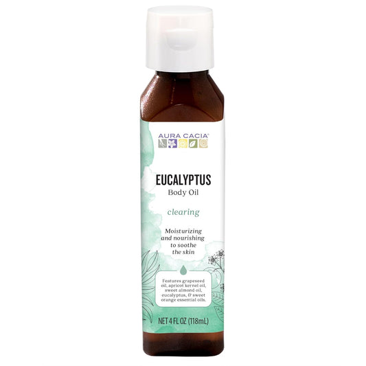 Aura Cacia Body Oil, Clearing Eucalyptus, 4 Fluid Ounce