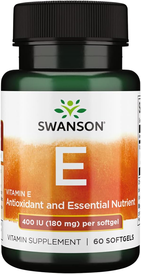 Swanson Vitamin E 400 Iu 400 Iu (268 Milligrams) 60 Sgels