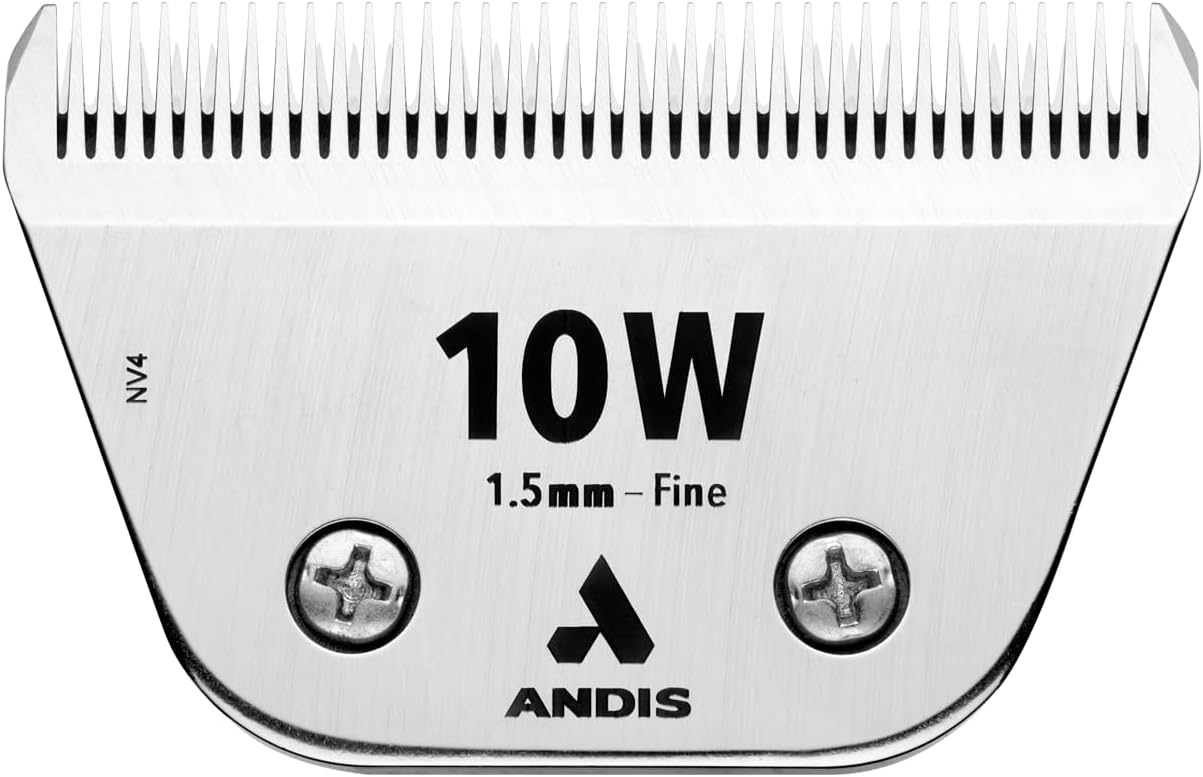 Andis 561460 Ceramicedge #10W Fine Wide Blade, Small Animal And Pet Grooming, Detachable Replacement Blade, Long Lasting, Stainless Steel