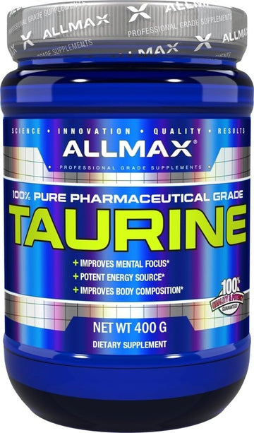 Taurine, Vegan + Gluten-Free, Unflavored, 3,000 Mg, 14.11 Oz (400 G), Allmax