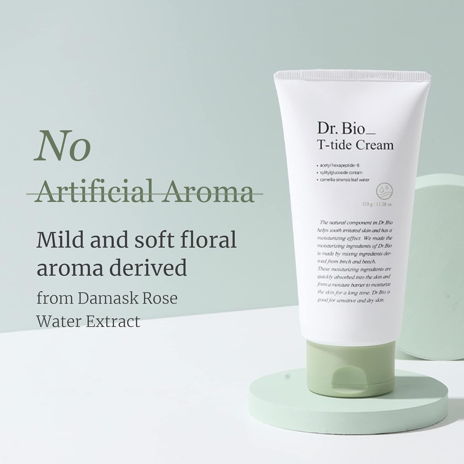 Dr.Bio T-Tide Cream, Long-Lasting Hydration For 100 Hours, Relief From Dry, Itchy Skin With Shea Butter, Probiotics & Cica, Vegan & Organic, Fragrance-Free, Korean Skincare, Hypoallergenic : Beauty & Personal Care