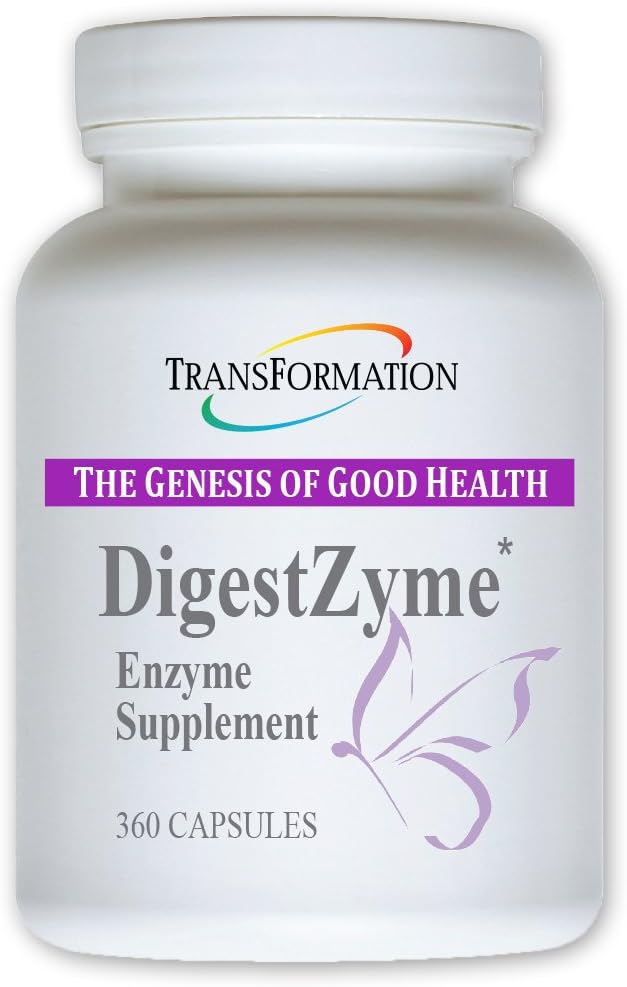 Transformation Enzymes DigestZyme Prebiotic and Probiotic Digestive Enzymes, Support Digestion During Pregnancy, Lactation and Children's Digestive Issue, Digestion and Bloating Relief (360 Count)