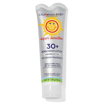 California Baby Super Sensitive Spf 30+ Sunscreen | Broad Spectrum | Titanium Dioxide | Hypoallergenic Unscented Mineral Sunscreen | 51 G / 1.8 Oz