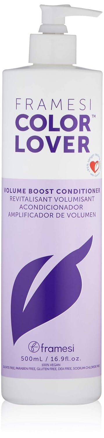 Framesi Color Lover Volume Boost Conditioner, Sulfate Free Volumizing Conditioner With Quinoa And Coconut Oil, Color Treated Hair