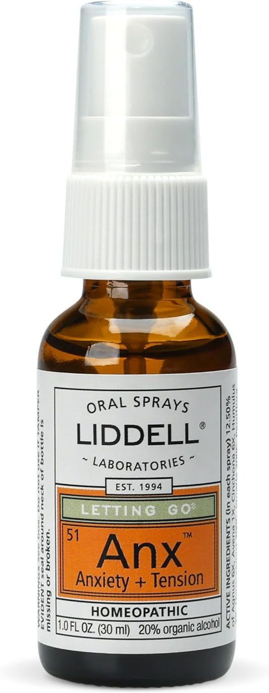 Liddell Letting Go - Homeopathic Remedies - Oral Spray for Symptoms of Anxiousness, Stress and Restlessness - Natural Calm Spray - 1.0 fl. Oz