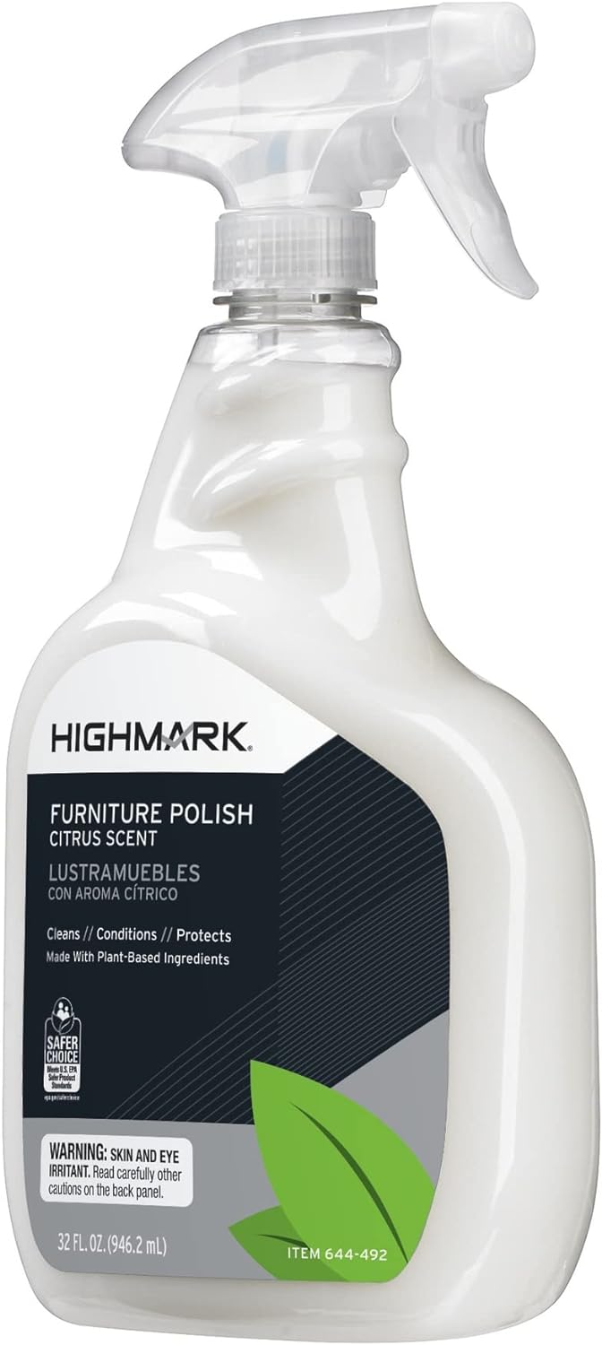 Highmark® Furniture Polish Cleaner, Citrus Scent, 32 Oz : Health & Household