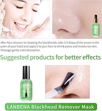 Lanbena Pore Minimizer Serum, Pores Shrinking Serum For Face, Oil Control Firming, Tightening Pores, Vegan Moisture After Blackhead Remover, Centella Asiatica, Hamamelis Virginiana, 0.6 Fl.Oz : Beauty & Personal Care