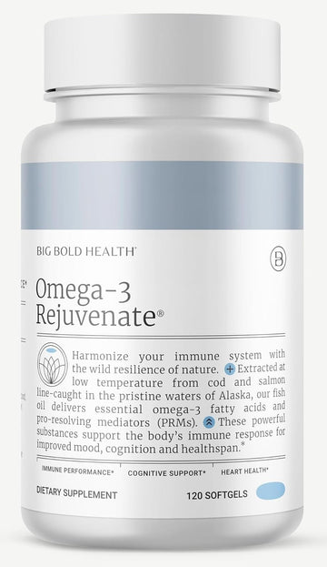 2 Month Supply - Omega-3 Rejuvenate Fish Oil Supplement, Wild Alaskan Cod And Sockeye Salmon Fish Oil, Lemon Flavor —Omega-3 Fatty Acids With Epa, Dha, & Dpa— 120 Softgels