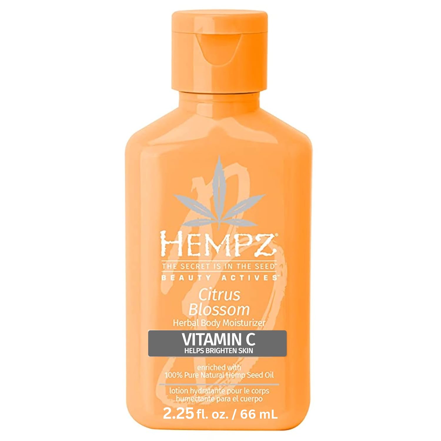 Hempz Body Lotion - Citrus Blossom Limited Edition Mini Daily Moisturizing Cream, Shea Butter, Aloe, Body Moisturizer - Skin Care Products, All Natural Hemp Seed Oil - Travel Size 2.25 Fl Oz