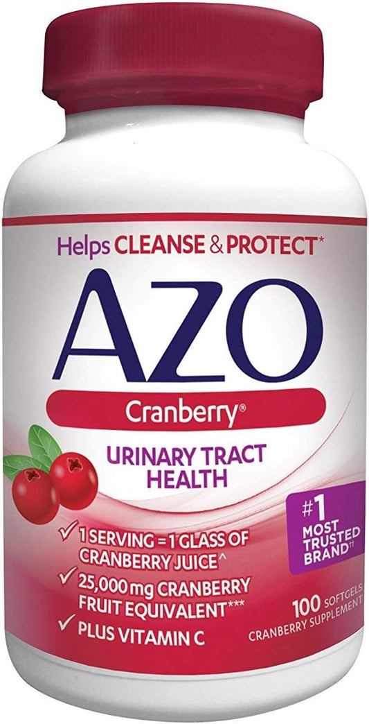 AZO Cranberry, Maximum Strength, Softgels 100 ea (Pack of 10) : Health & Household