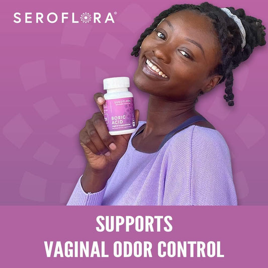 Boric Acid Vaginal Suppositories for Women + 1 Suppository Applicator - Helps Support Vaginal Odor pH Balance, Yeast Infection and Bacterial Vaginosis