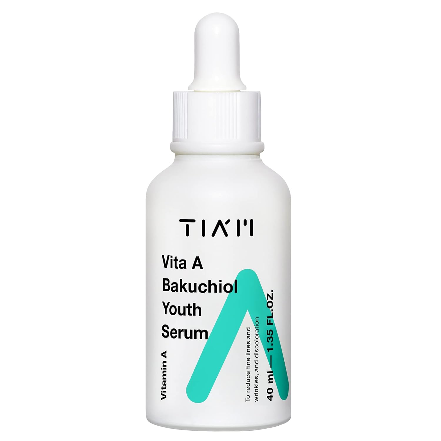 Tiam Vita A Bakuchiol Youth Serum, Anti-Aging Facial Serum For Wrinkles, Dark Spots, Suitable For Sensitive Skin, 1.35 Fl.Oz. / 40Ml