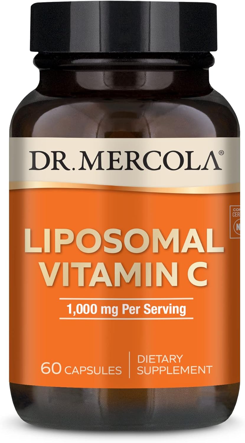 Dr. Mercola Liposomal Vitamin C Dietary Supplement, 30 Servings (60 Capsules), Immune Support, Non GMO, Soy Free, Gluten Free2724580022006