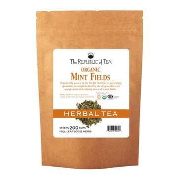 The Republic Of Tea Organic Usda Mint Fields Full-Leaf Herb Tea, .75 Pound / 200 Cups