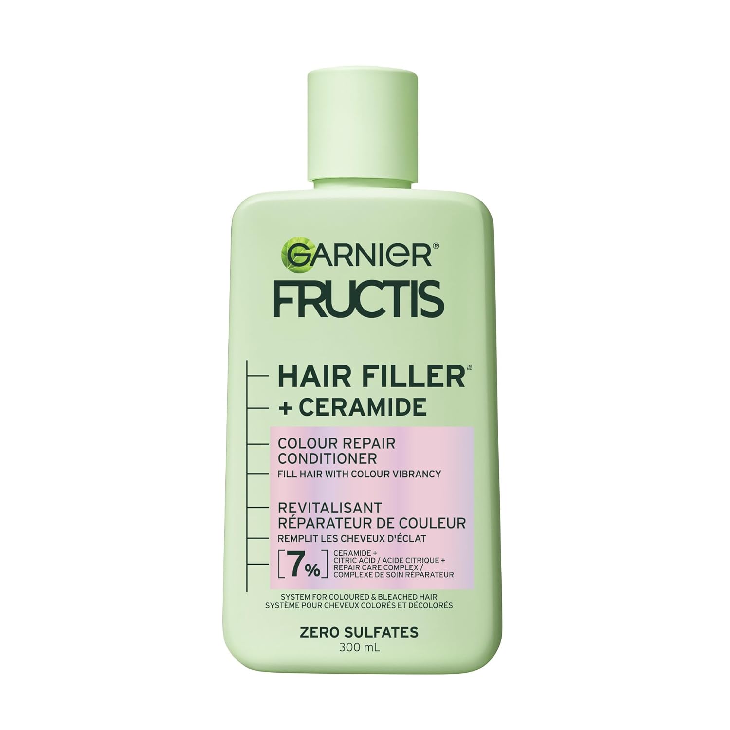 Garnier Fructis Hair Filler Color Repair Conditioner With Ceramide, Smoothing & Sulfate Free Conditioner For Colored, Bleached Hair, 10.1 Fl Oz, 1 Count