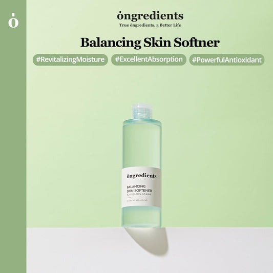 Ongredients Balancing Skin Softener | Trouble Care Facial Toner | Panthenol, Hyaluronic Acid, Heartleaf, Hydrating Balance Care For Dry, Sensitive Skin | Vegan, Korean Skin Care 250Ml / 8.45 Fl Oz
