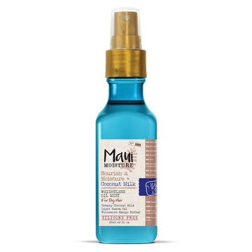 Ogx Nourish & Moisture + Coconut Milk Weightless Oil Mist, Leave-In Spray Treatment To Help Defrizz, Hydrate & Replenish Curly Hair, Vegan, Silicone & Paraben-Free, 4.2 Fl Oz