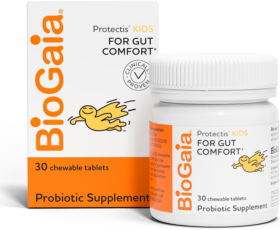 Biogaia Kids Probiotic | Ease Digestive Discomfort | Support Digestive Health & Regularity | Ages 3+ | Allergen, Dairy, Soy & Gluten Free | Pediatrician Trusted | 30 Day Supply | Lemon-Lime Flavored