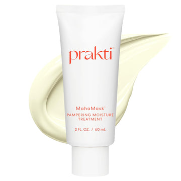 Prakti Mahamask Pampering Moisture Treatment, Deeply Hydrates, Firms, & Smooths Fine Lines With Antioxidants & Hyaluronic Acid, 2 Fl.Oz