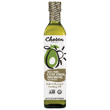 Chosen Foods 100% Pure Extra Virgin Avocado Oil, Keto And Paleo Diet Friendly, Kosher Oil For Baking, High-Heat Cooking, Frying, Homemade Sauces, Dressings And Marinades (16.9 Fl Oz)