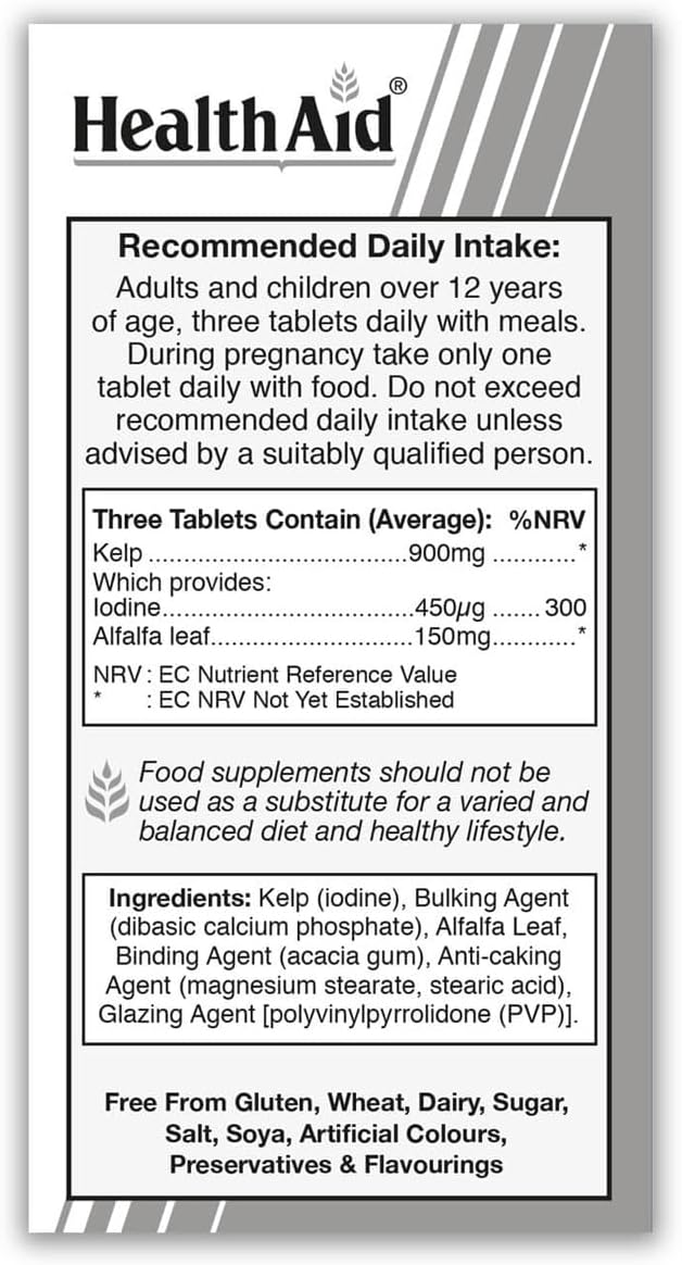 HealthAid Kelp - 240 Tablets : Amazon.co.uk: Health & Personal Care