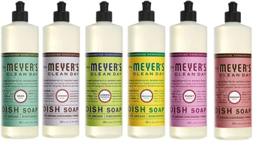 MRS. MEYER'S CLEAN DAY Variety Pack, 16 Oz. Includes 6 Scents (Lemon Verbena, Lavender, Basil, Rosemary, Honeysuckle, Peony Scents) Bundle of 6 Items
