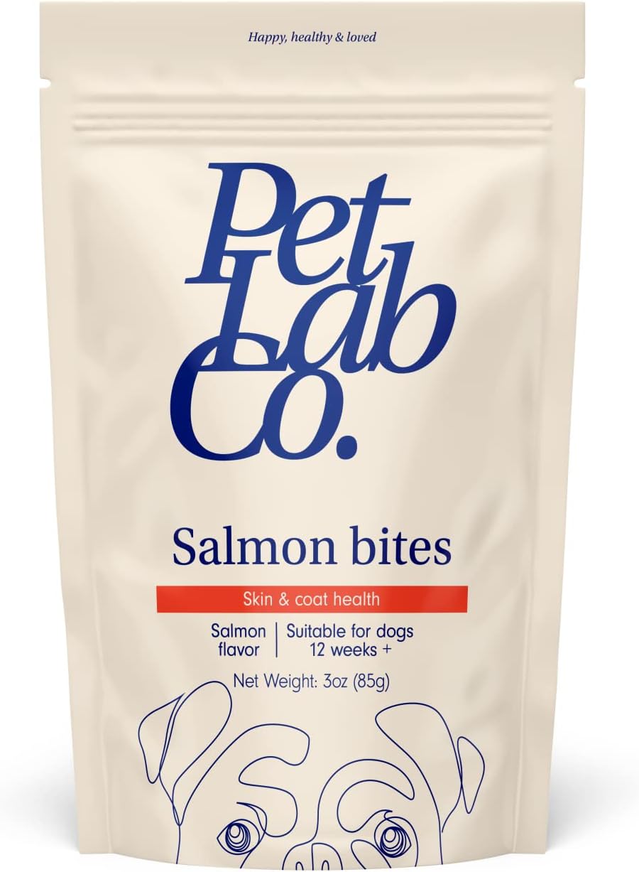 Petlab Co. Salmon Bites For Dogs – Premium Salmon Dog Treats With Beneficial Fatty Acids, Vitamins & Minerals - Carefully Selected Ingredients – Delicious Reward