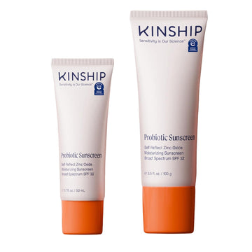 Kinship Self Reflect Probiotic Moisturizing Sunscreen Spf 32 1.75Oz + 3.5Oz Bundle - For Face & Body - Lightweight 100% Mineral Spf For Sensitive Skin - Sheer Zinc Oxide Sunblock - Clean & Reef Safe