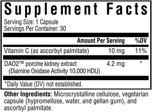 Seeking Health Histamine Digest - Digestive Enzyme Support For Histamine Intolerance - Dao Supplement Aids Histamine Digestion For Stomach Relief - 30 Capsules