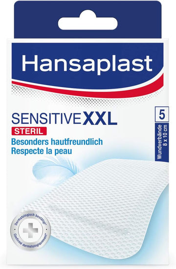Hansaplast Sensitive Patch Xxl 5 Pieces, Sterile 8X10 Cm