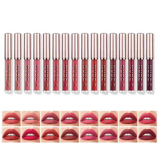 Langmanni Matte Liquid Lipstick Makeup Set Velvety Liquid Lipstick Long Lasting Durable Nude Lip Gloss Beauty Cosmetics Set For Girls And Women (4 Pcs Set D)