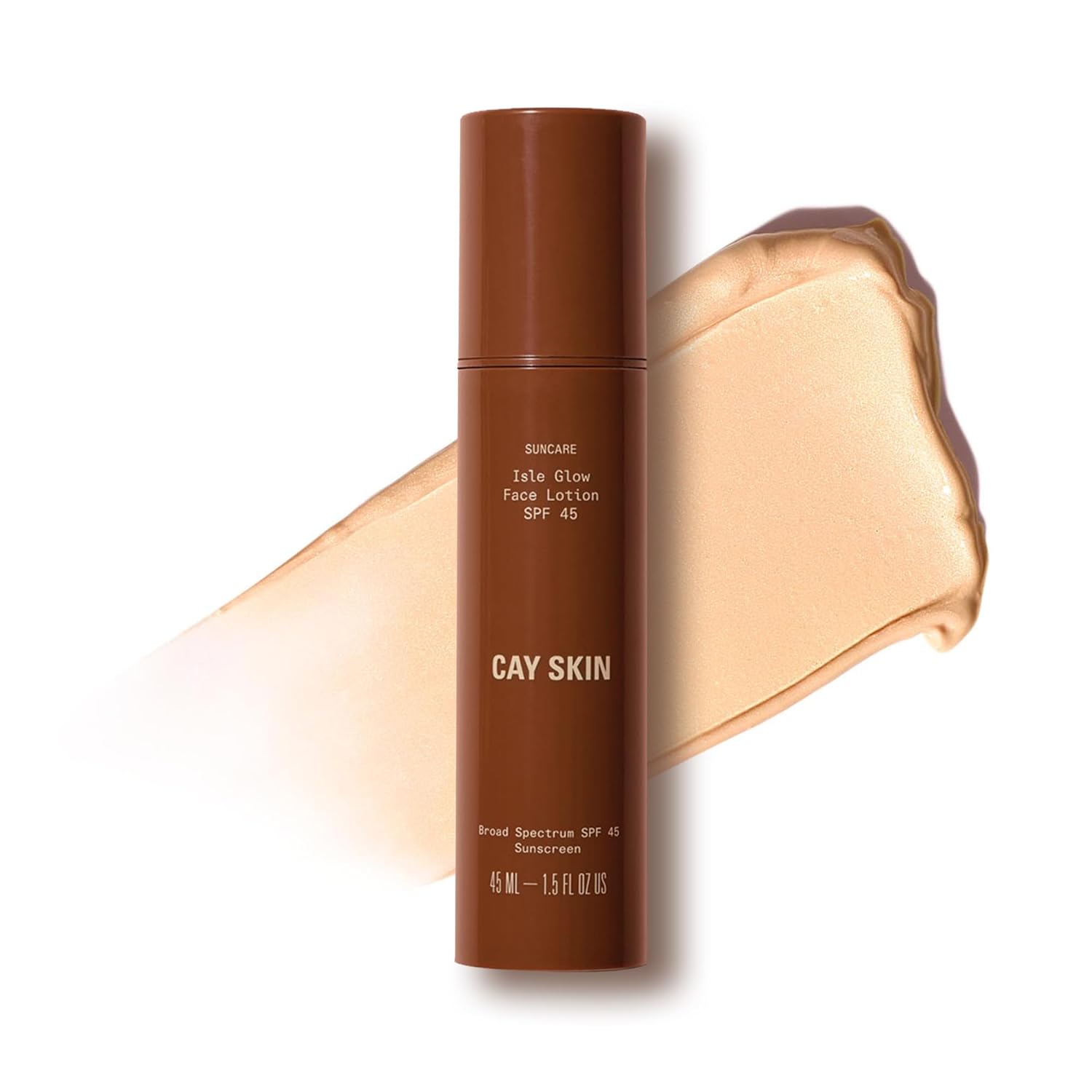 Cay Skin Isle Glow Face Moisturizer Spf 45 – Illuminating Moisturizer, Broad Spectrum Sunscreen + Makeup Primer – Lightweight, Pearlescent Formula With Radiant Finish For All Skin Types – 1.5 Oz