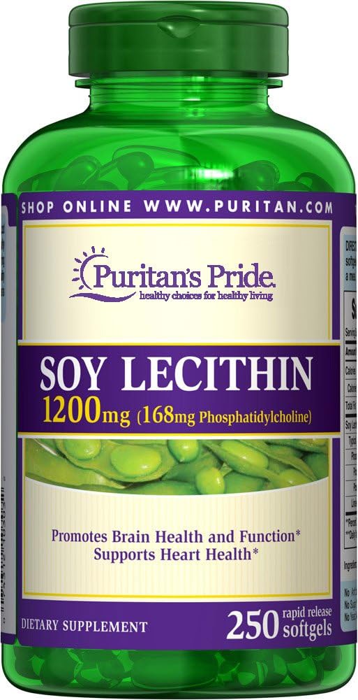 Puritan's Pride Soy Lecithin 1200 Mg, 250Count : Health & Household